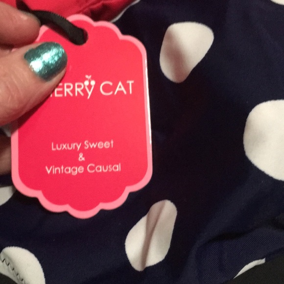 Cherry cat 50s Bikini swimsuit 3X fit like 12-14 - Picture 8 of 9